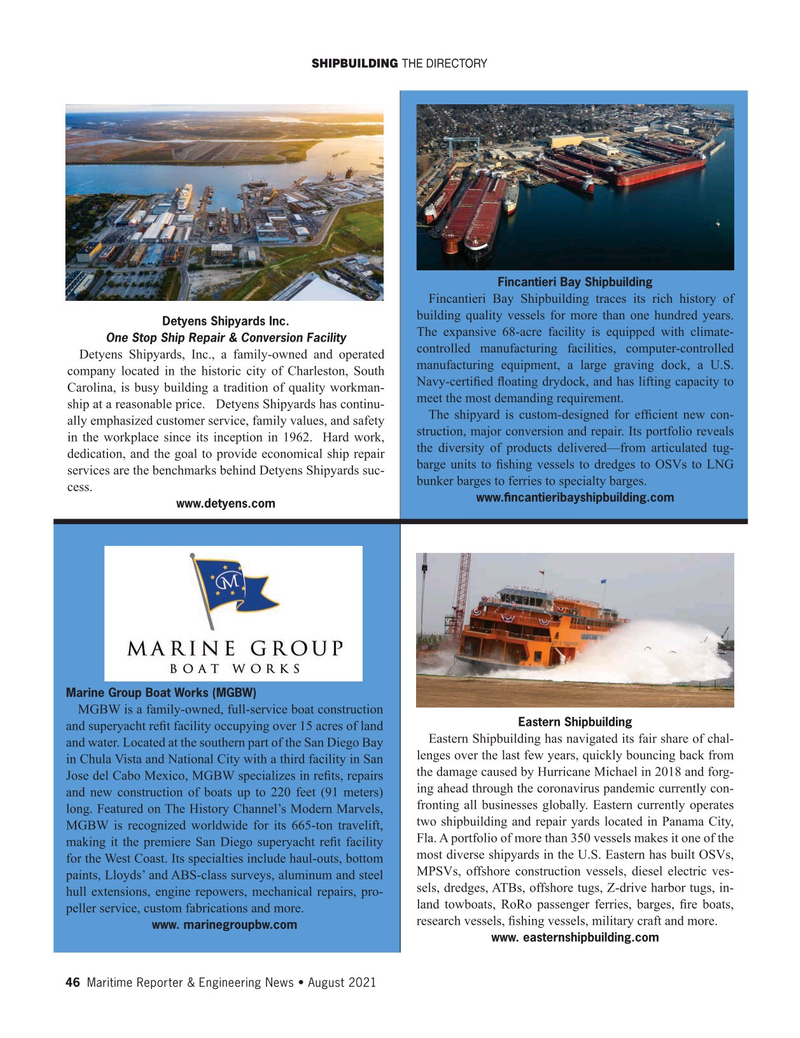 Maritime Reporter Magazine, page 46,  Aug 2021