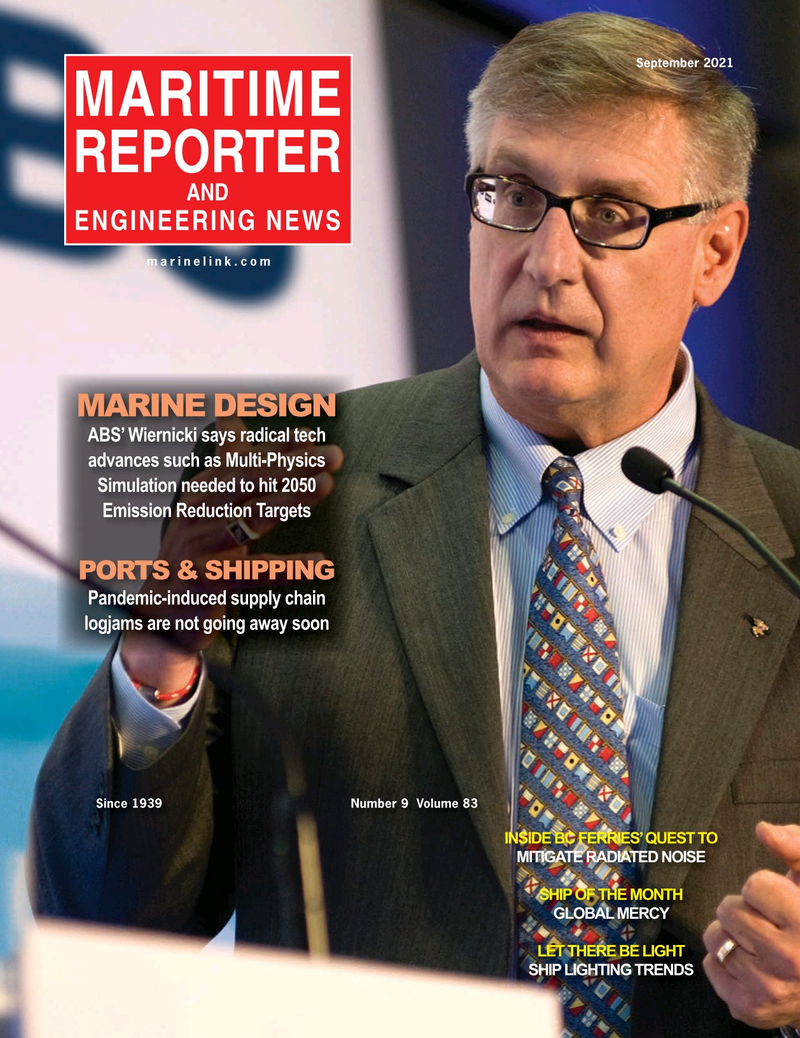 Maritime Reporter Magazine Cover Sep 2021 - The Marine Design Edition