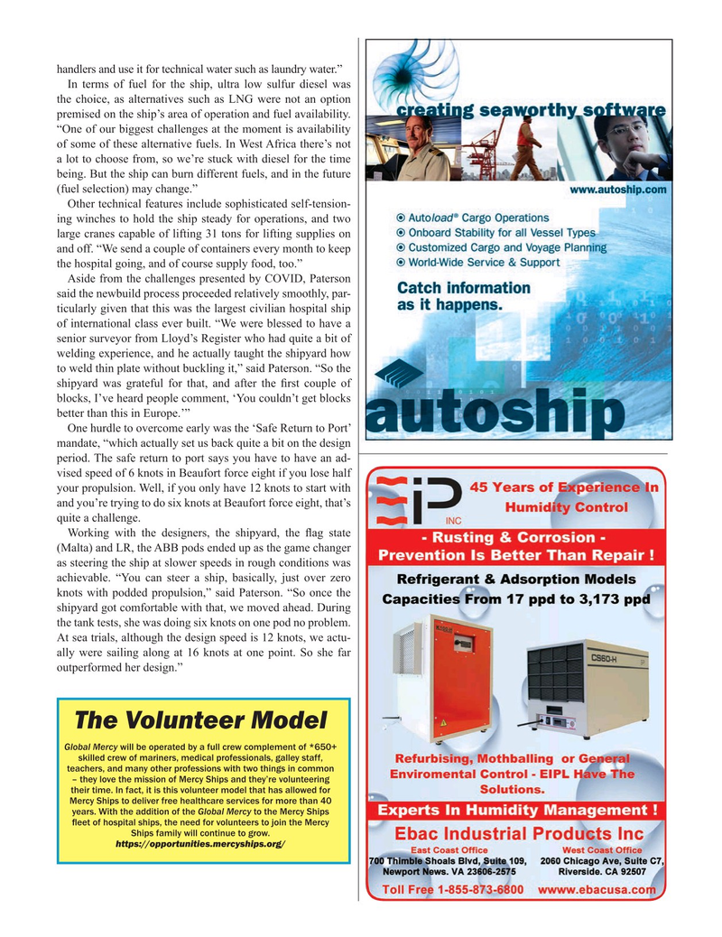 Maritime Reporter Magazine, page 21,  Sep 2021