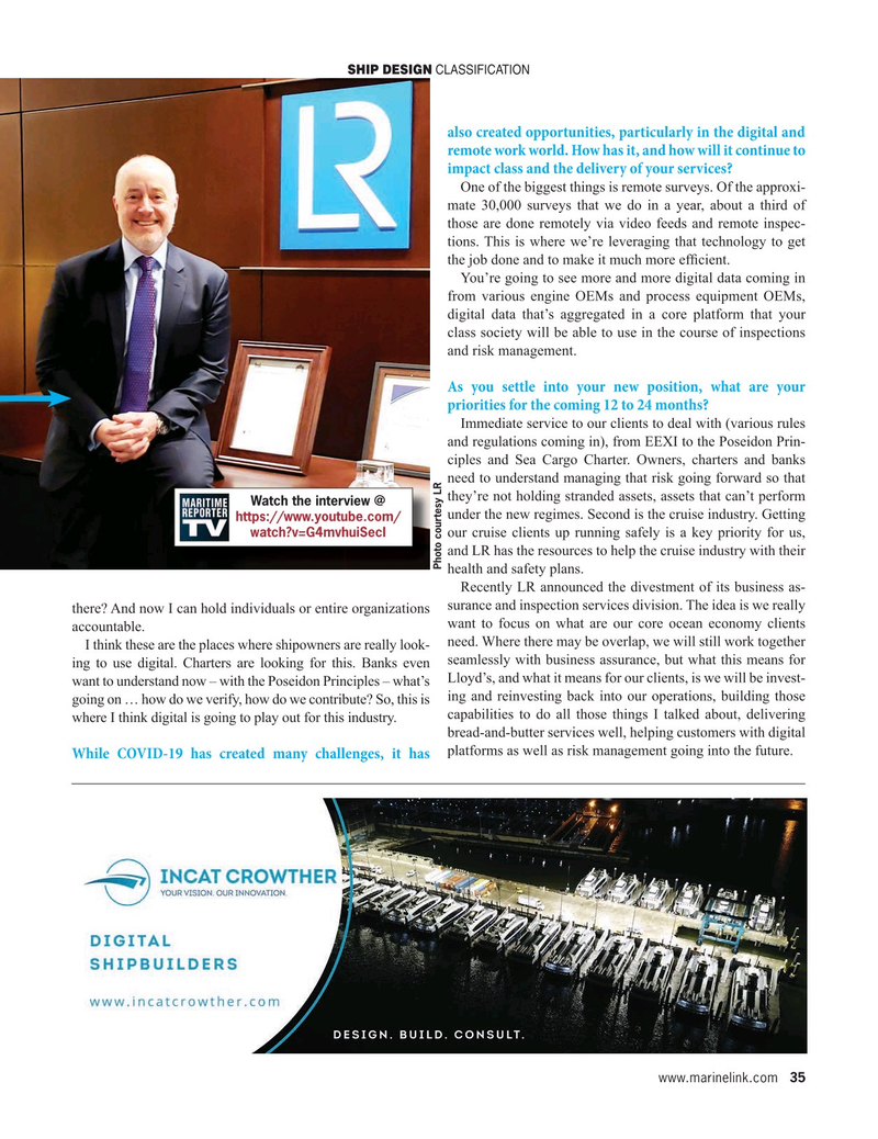 Maritime Reporter Magazine, page 35,  Sep 2021
