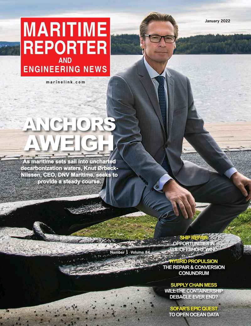 Maritime Reporter Magazine Cover Jan 2022 - The Ship Repair & Conversion Edition