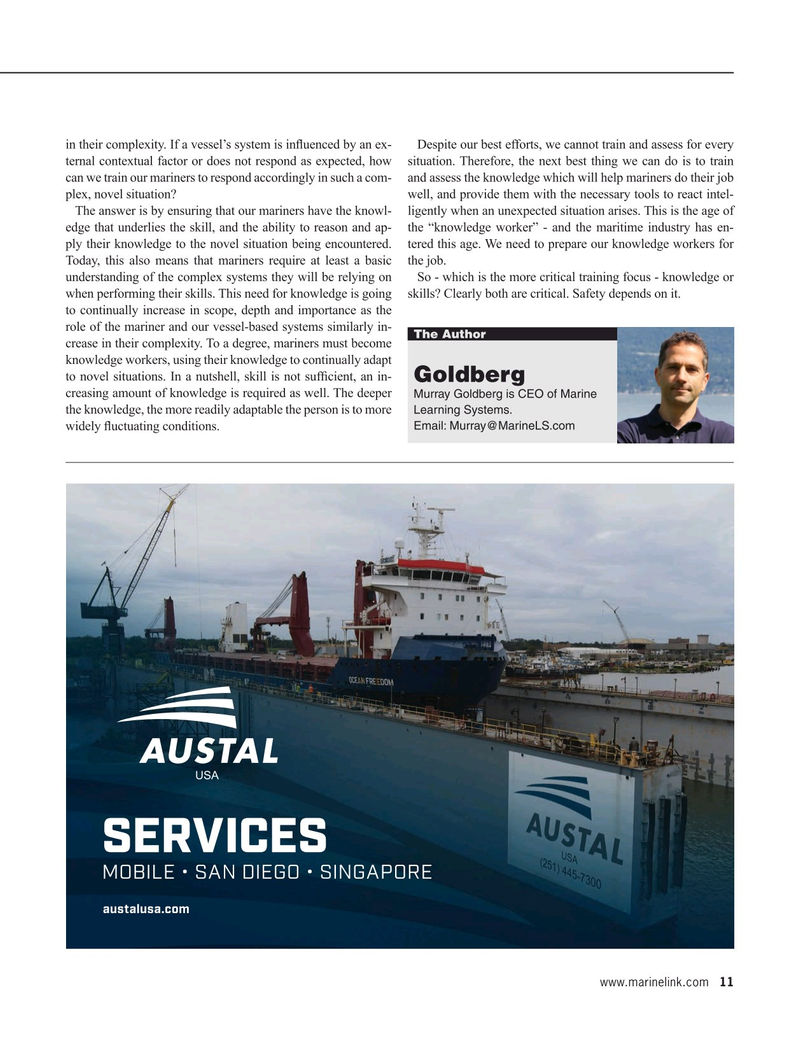 Maritime Reporter Magazine, page 11,  Jan 2022