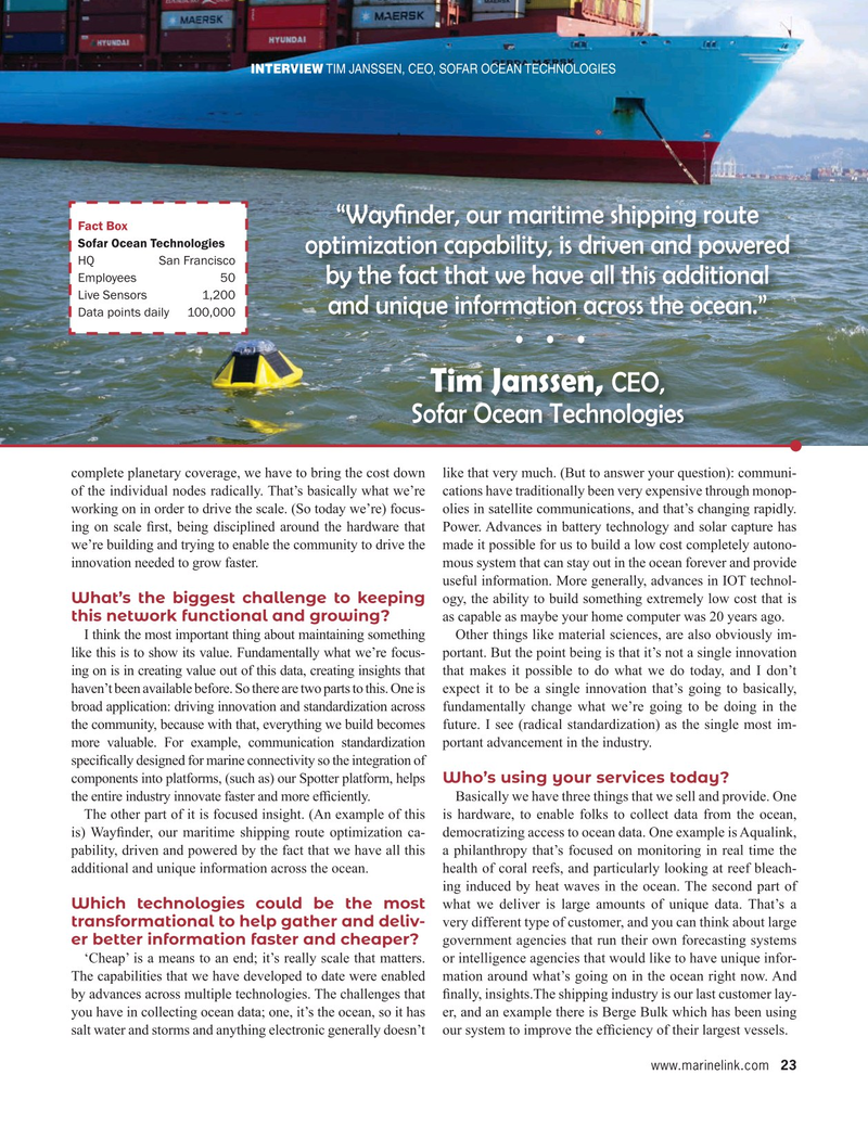 Maritime Reporter Magazine, page 23,  Jan 2022