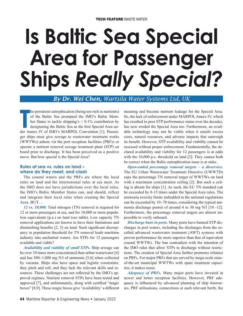 Maritime Reporter Magazine, page 44,  Jan 2022