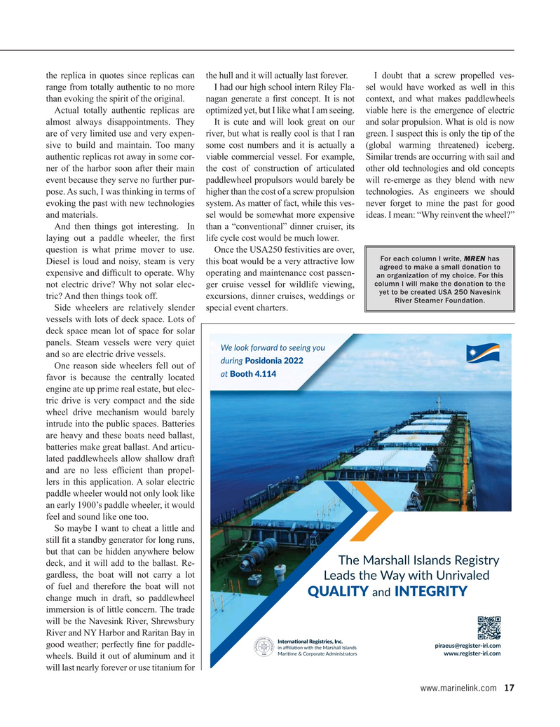 Maritime Reporter Magazine, page 17,  May 2022