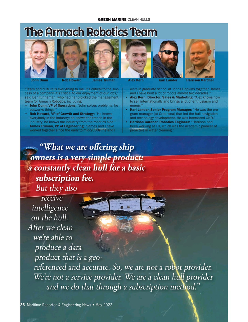 Maritime Reporter Magazine, page 36,  May 2022