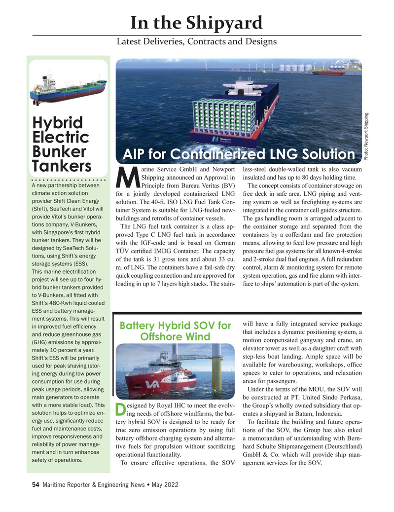 Maritime Reporter Magazine, page 54,  May 2022