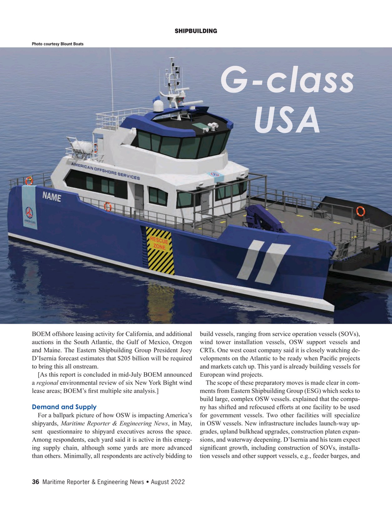 Maritime Reporter Magazine, page 36,  Aug 2022
