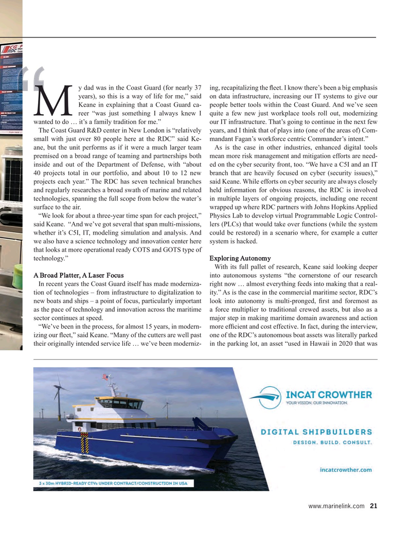 Maritime Reporter Magazine, page 21,  Sep 2022