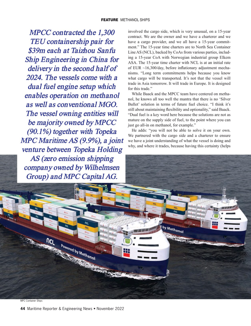 Maritime Reporter Magazine, page 44,  Nov 2022