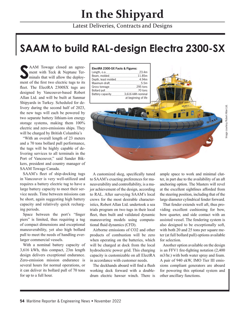 Maritime Reporter Magazine, page 54,  Nov 2022
