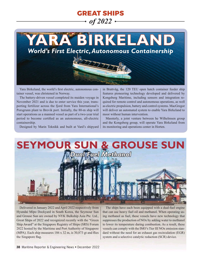 Maritime Reporter Magazine, page 38,  Dec 2022