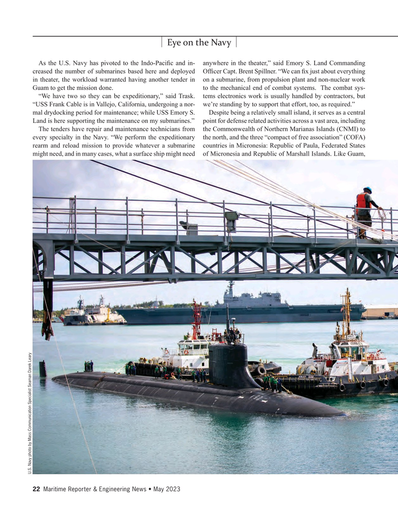 Maritime Reporter Magazine, page 22,  May 2023