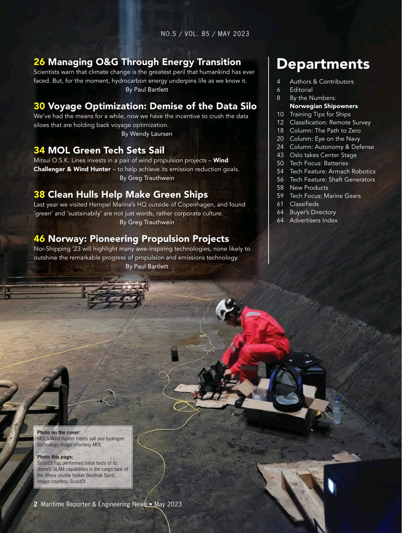 Maritime Reporter Magazine, page 2,  May 2023