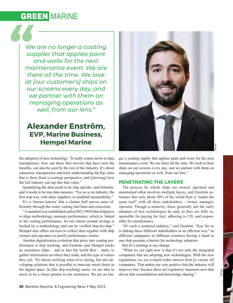 Maritime Reporter Magazine, page 40,  May 2023