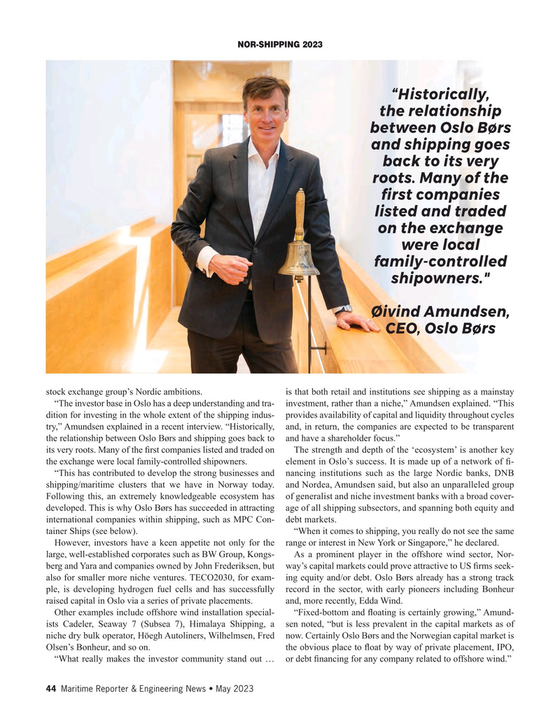 Maritime Reporter Magazine, page 44,  May 2023