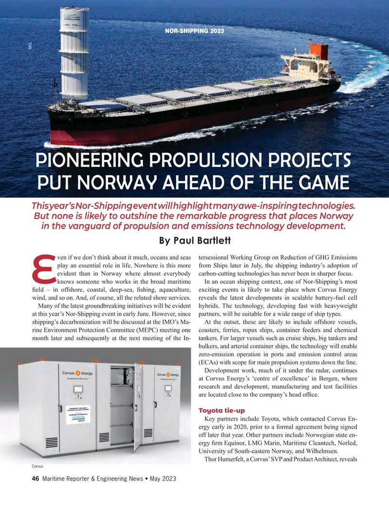 Maritime Reporter Magazine, page 46,  May 2023