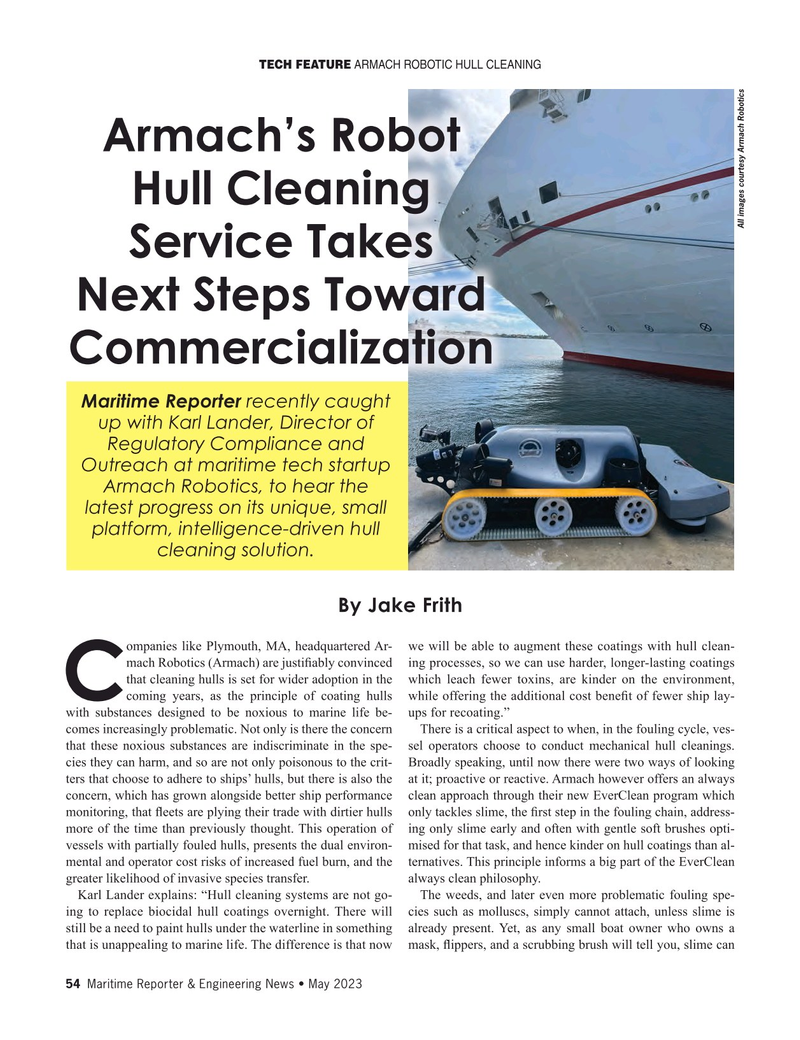 Maritime Reporter Magazine, page 54,  May 2023