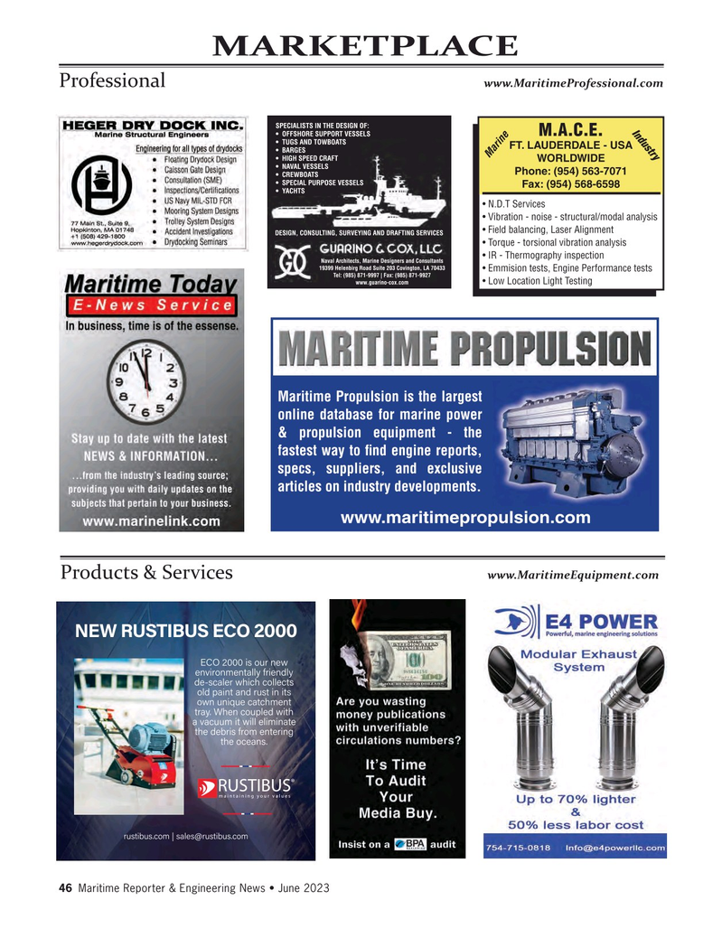 Maritime Reporter Magazine, page 46,  Jun 2023