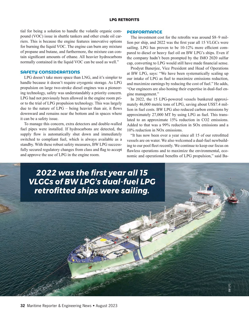 Maritime Reporter Magazine, page 32,  Aug 2023