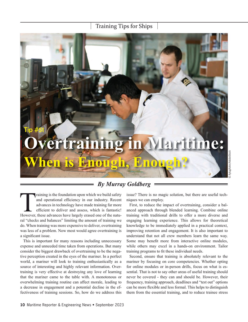 Maritime Reporter Magazine, page 10,  Sep 2023