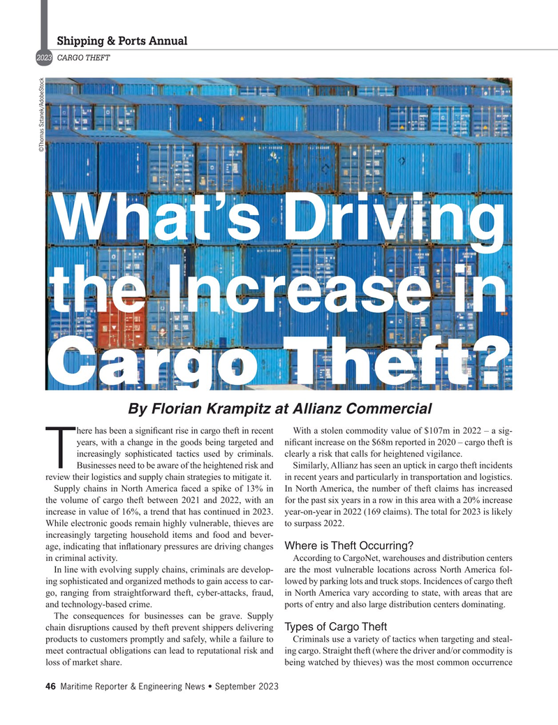 Maritime Reporter Magazine, page 46,  Sep 2023