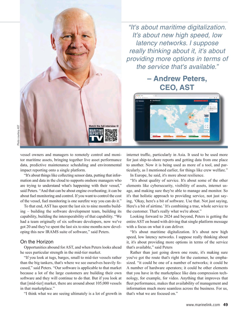 Maritime Reporter Magazine, page 49,  Sep 2023