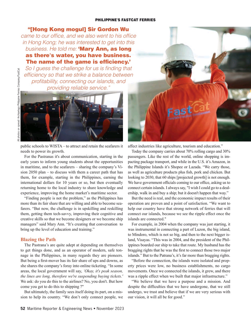 Maritime Reporter Magazine, page 52,  Nov 2023