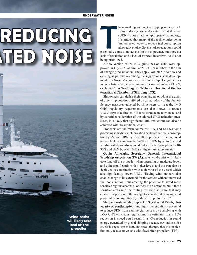 Maritime Reporter Magazine, page 25,  Dec 2023
