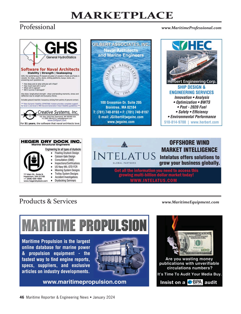 Maritime Reporter Magazine, page 46,  Jan 2024