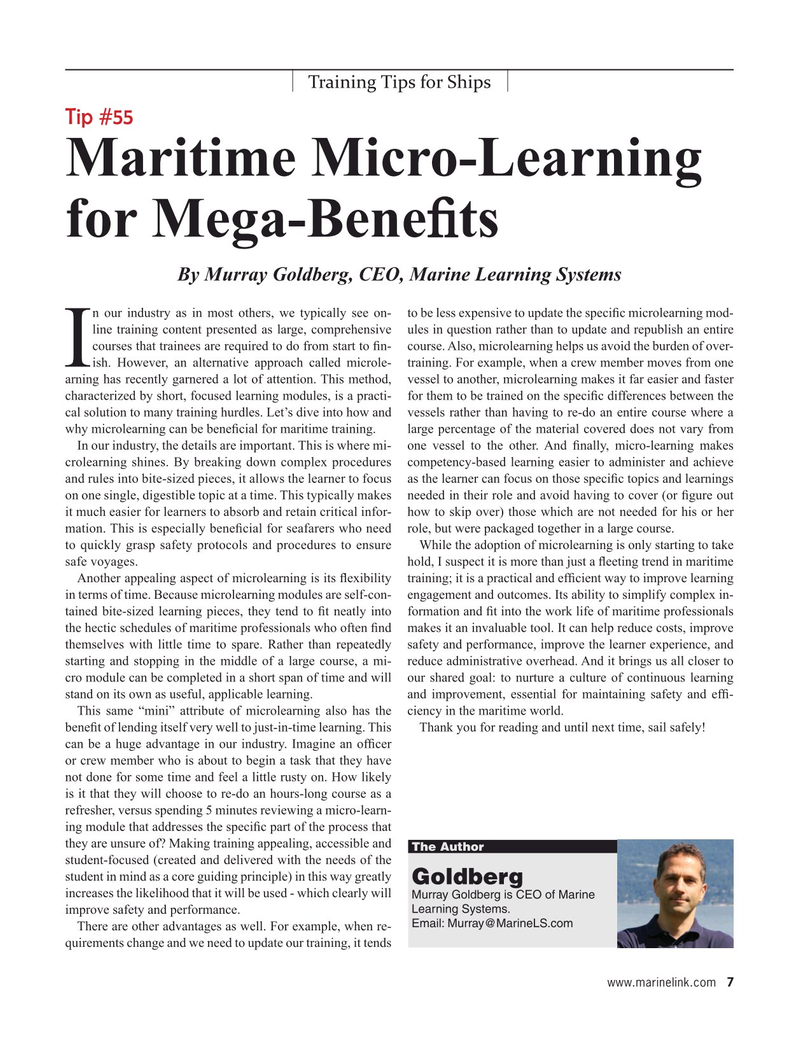 Maritime Reporter Magazine, page 7,  Jan 2024
