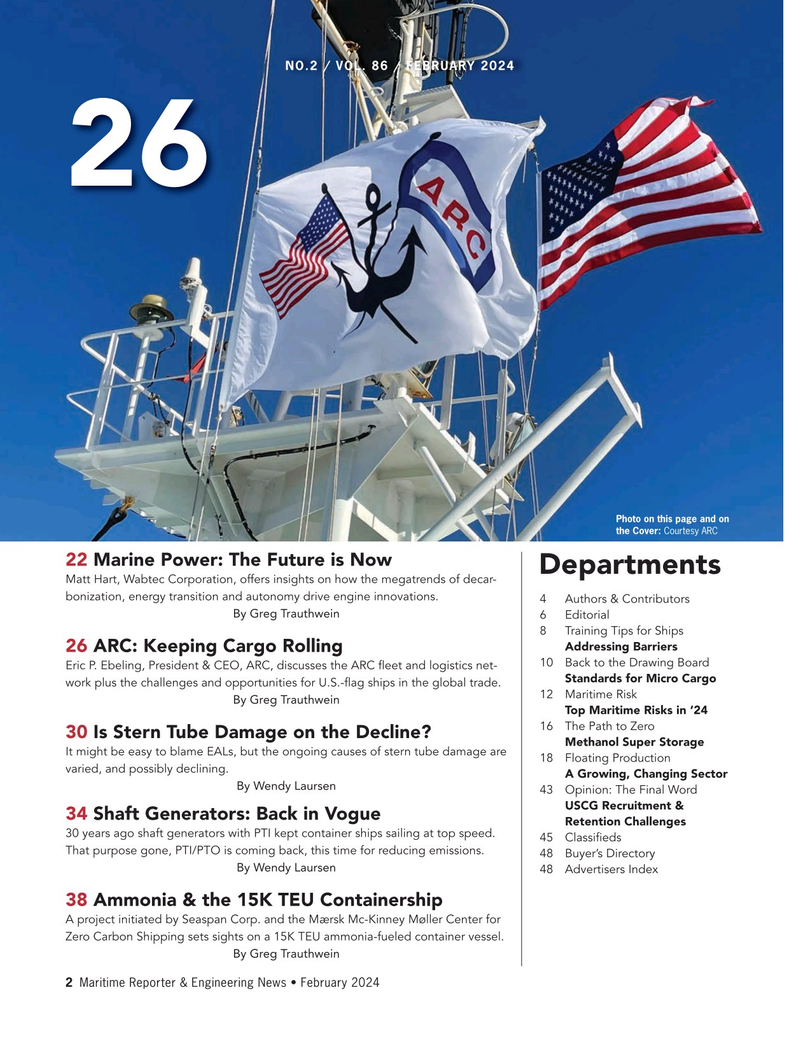 Maritime Reporter Magazine, page 2,  Feb 2024