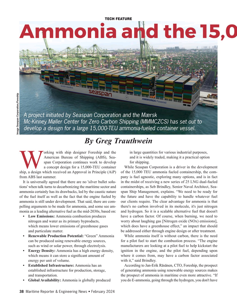 Maritime Reporter Magazine, page 38,  Feb 2024
