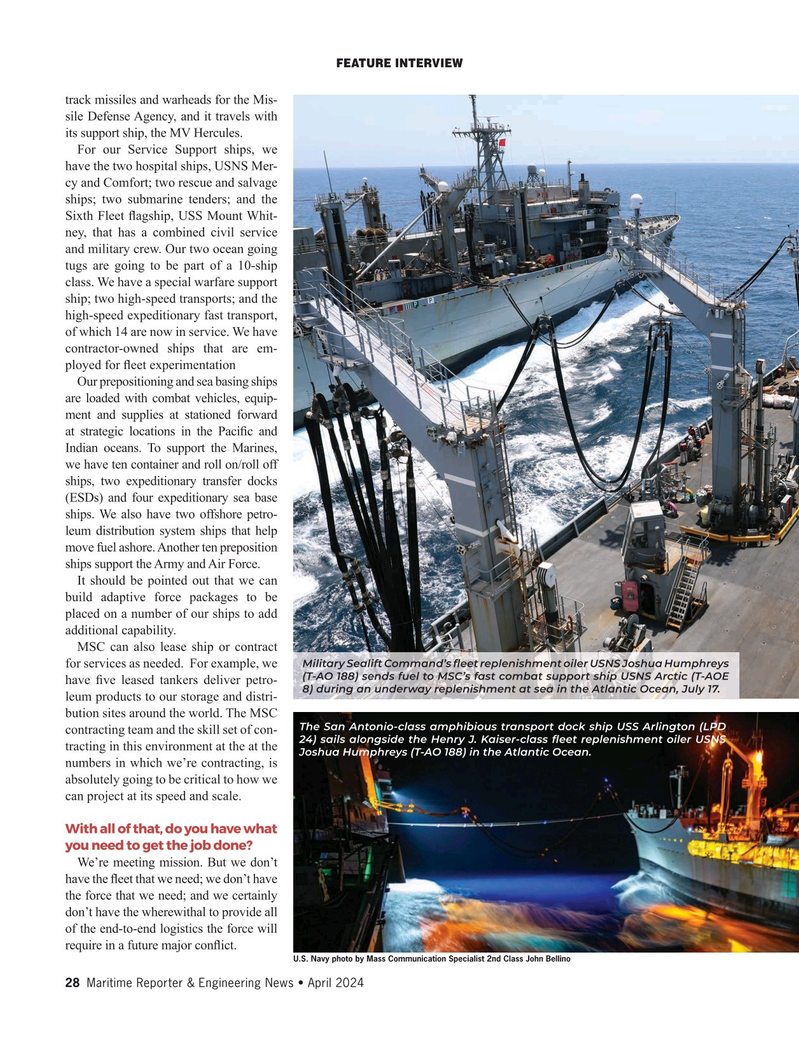 Maritime Reporter Magazine, page 28,  Apr 2024