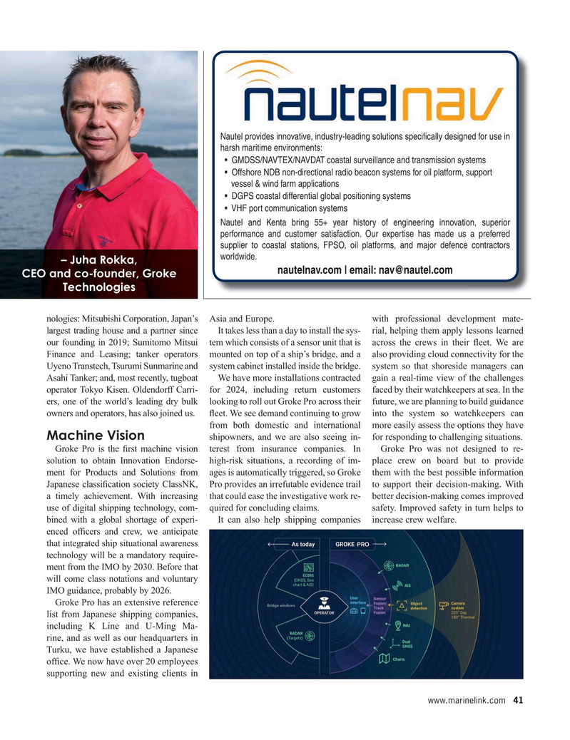 Maritime Reporter Magazine, page 41,  Apr 2024