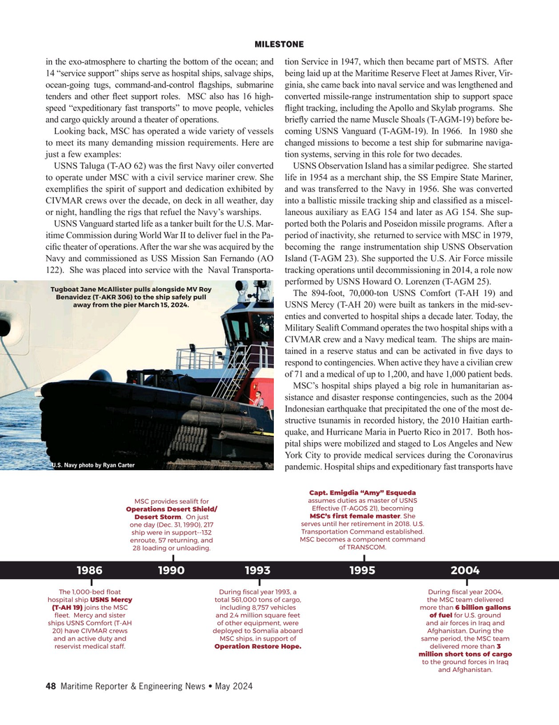 Maritime Reporter Magazine, page 48,  May 2024