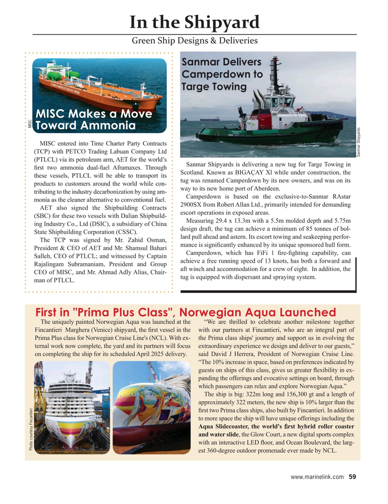 Maritime Reporter Magazine, page 59,  May 2024