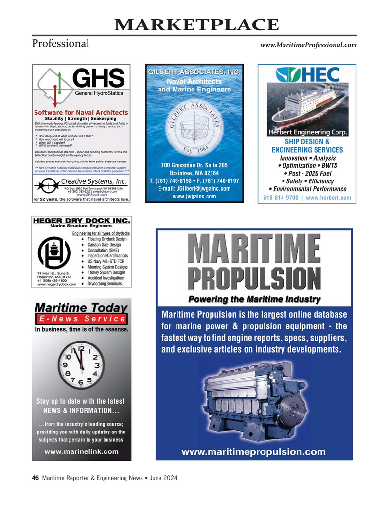 Maritime Reporter Magazine, page 46,  Jun 2024