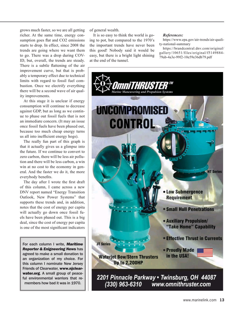 Maritime Reporter Magazine, page 13,  Aug 2024