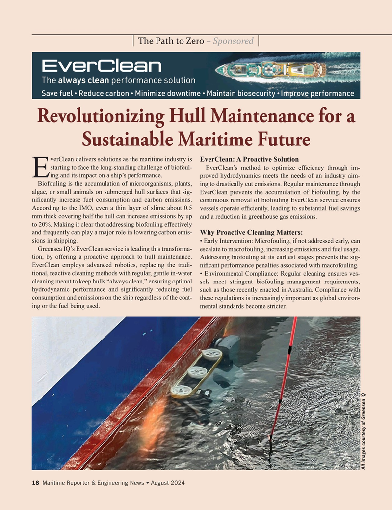 Maritime Reporter Magazine, page 18,  Aug 2024