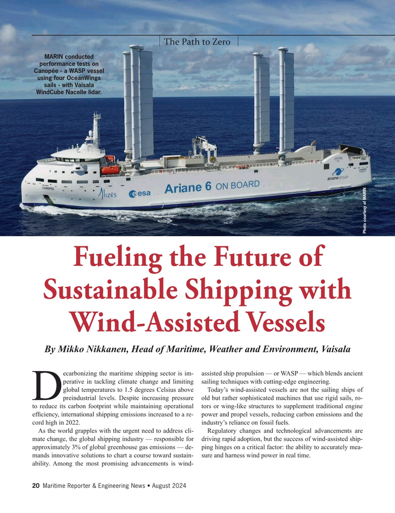 Maritime Reporter Magazine, page 20,  Aug 2024