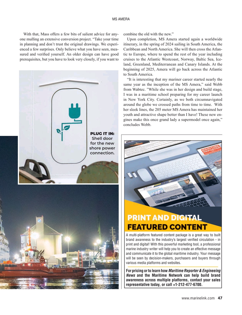 Maritime Reporter Magazine, page 47,  Aug 2024