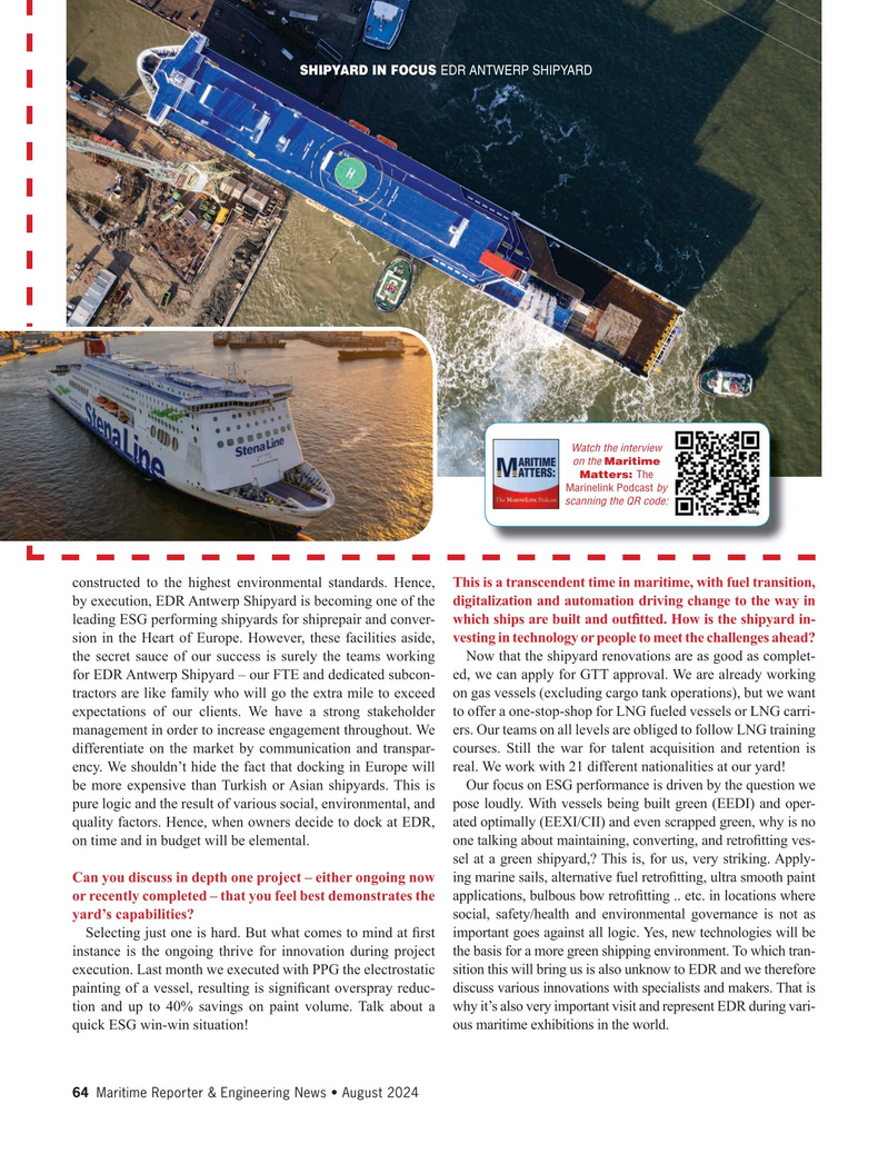 Maritime Reporter Magazine, page 64,  Aug 2024