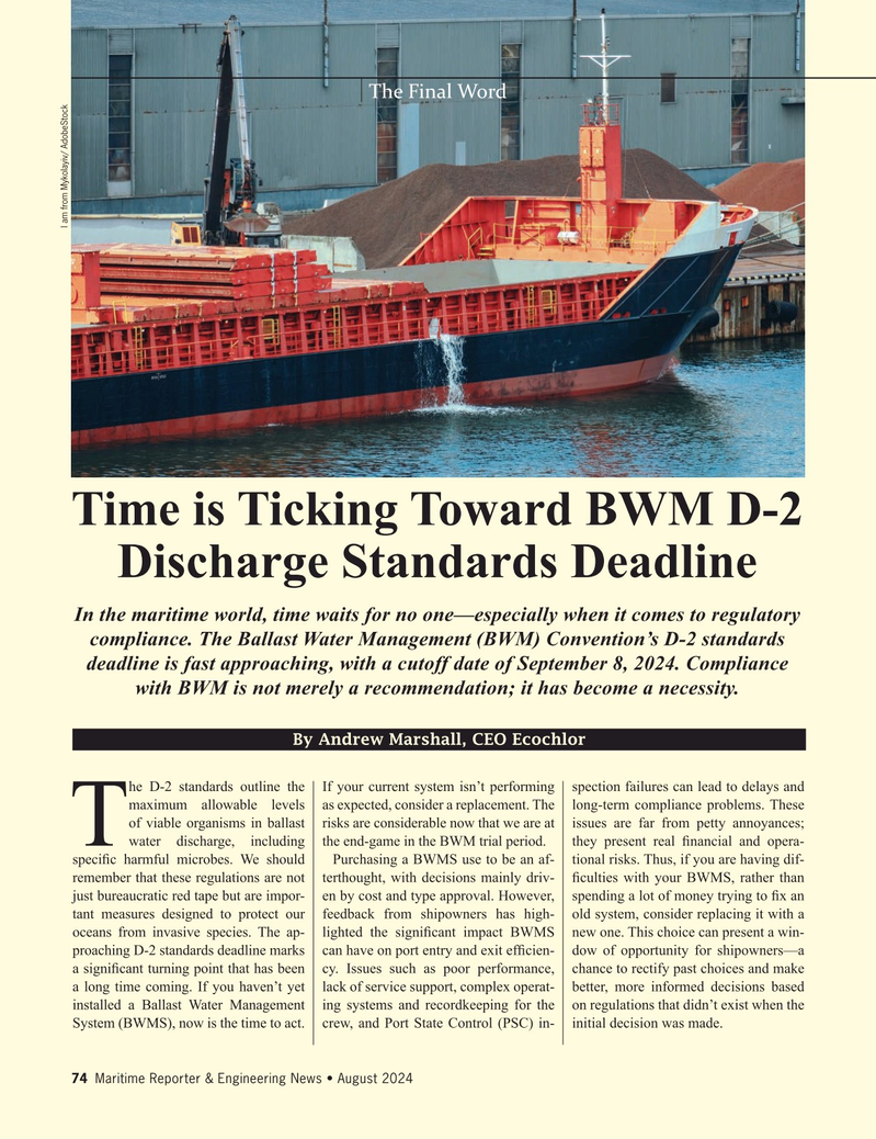 Maritime Reporter Magazine, page 74,  Aug 2024