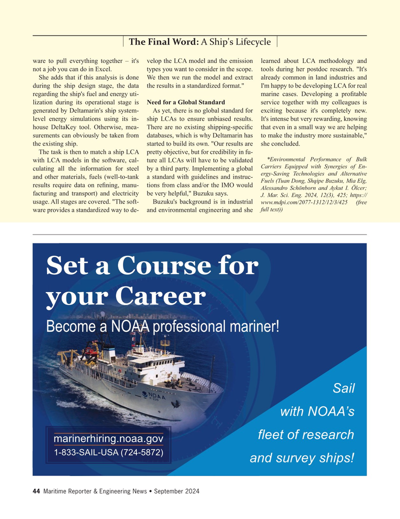 Maritime Reporter Magazine, page 44,  Sep 2024