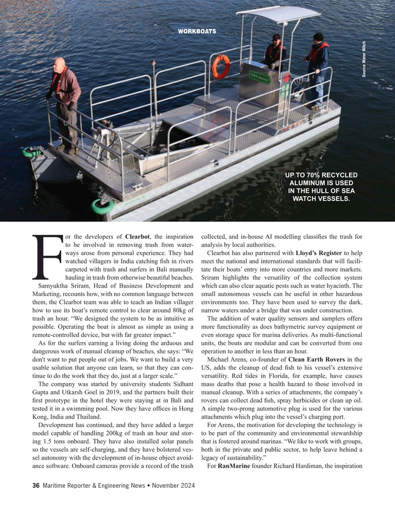 Maritime Reporter Magazine, page 36,  Nov 2024