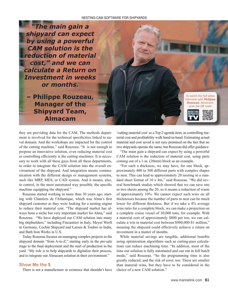 Maritime Reporter Magazine, page 61,  Nov 2024