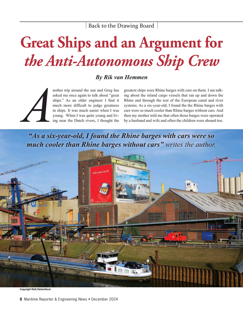 Maritime Reporter Magazine, page 8,  Dec 2024