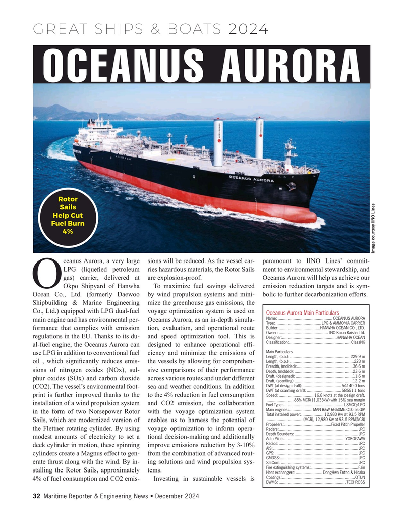 Maritime Reporter Magazine, page 32,  Dec 2024