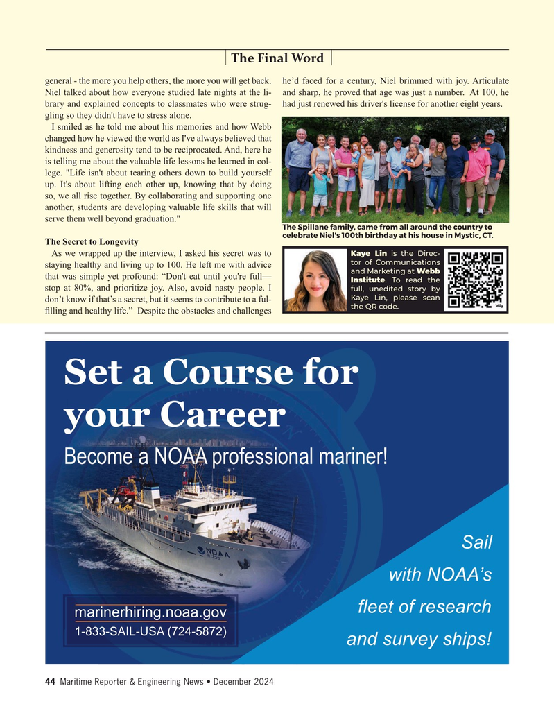 Maritime Reporter Magazine, page 44,  Dec 2024